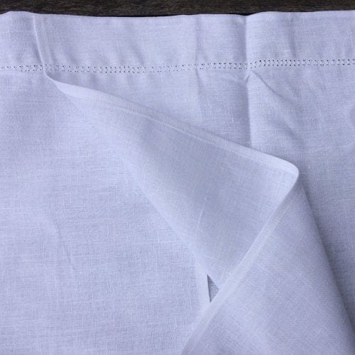 White Linen Pillowcase with Corner Embroidery - Linen and Letters